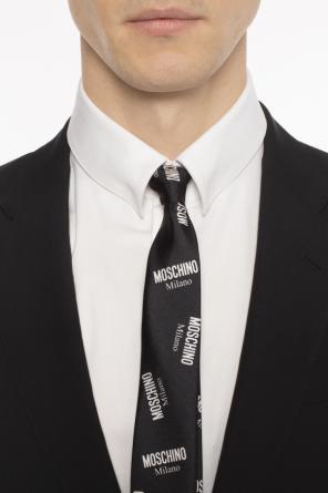 Wzorzysty krawat z logo, zdjęcie 2 Wzorzysty krawat z logo od Moschino